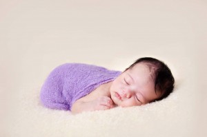 Lexi 17days old model curled up sleeping